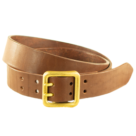 Кожаный коричневый ремень