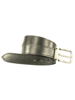 Черный ремень из кожи