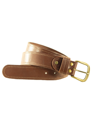 Коричневый ремень из кожи